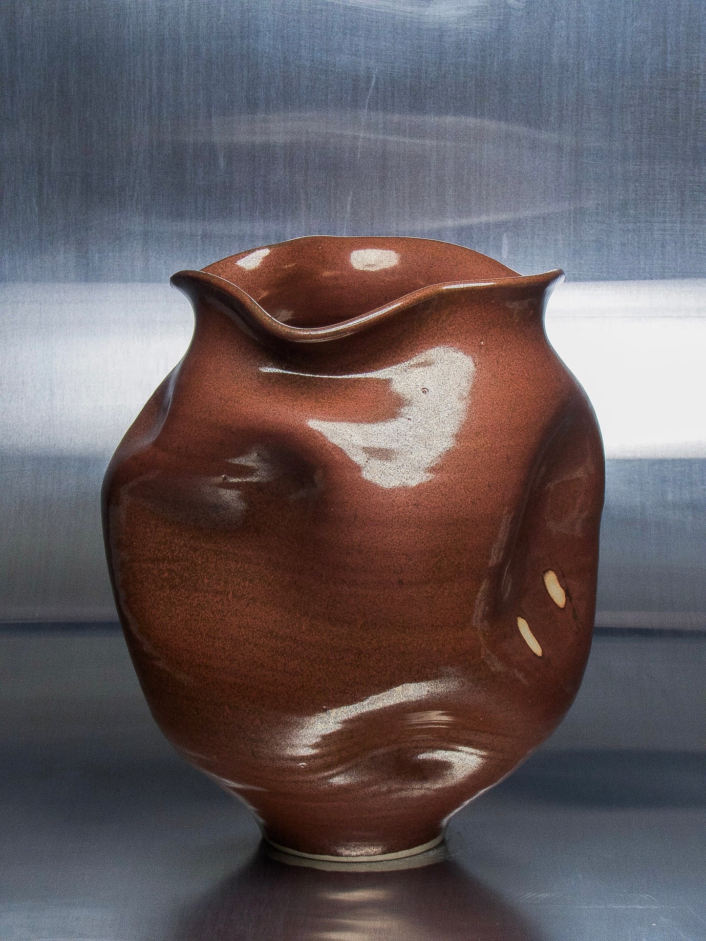 lump vase #004 (rust)